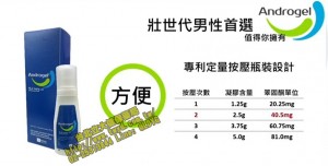 [202112新登場] Androgel 昂斯妥凝膠1.62% 定量按壓凝膠 / 睪固酮 睪丸素 睪丸酮 Testosterone 憂鬱症 低下 補充 食物 濃度