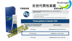 [202112新登場] Androgel 昂斯妥凝膠1.62% 定量按壓凝膠 / 睪固酮 睪丸素 睪丸酮 Testosterone 憂鬱症 低下 補充 食物 濃度